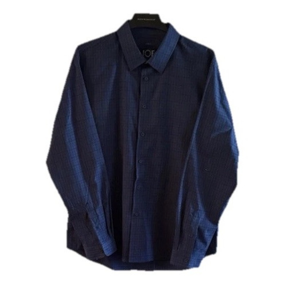 Joseph Abboud Men's Dress Shirt XL Blue Slim Fit Cotton/ Polyester Blend. New.